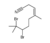 7,8-dibromo-4,8-dimethylnon-3-enenitrile Structure