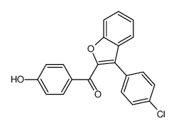 [3-(4-chlorophenyl)-1-benzofuran-2-yl]-(4-hydroxyphenyl)methanone Structure