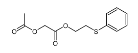 2-phenylsulfanylethyl 2-acetyloxyacetate结构式