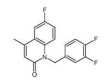 1-[(3,4-difluorophenyl)methyl]-6-fluoro-4-methylquinolin-2-one Structure