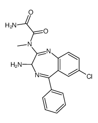 N-(3-amino-7-chloro-5-phenyl-3H-benzo[e][1,4]diazepin-2-yl)-N-methyl-oxalamide结构式