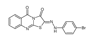thiazolo[2,3-b]quinazoline-2,3,5-trione 2-[(4-bromo-phenyl)-hydrazone] Structure