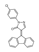 2-(4-chloro-phenyl)-4-fluoren-9-ylidene-2,4-dihydro-pyrazol-3-one结构式