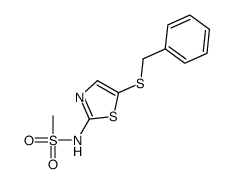 N-(5-benzylsulfanyl-1,3-thiazol-2-yl)methanesulfonamide Structure