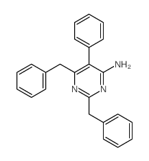 4-Pyrimidinamine, 5-phenyl-2, 6-dibenzyl-结构式