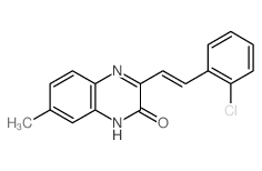 3-[2-(2-chlorophenyl)ethenyl]-7-methyl-1H-quinoxalin-2-one结构式
