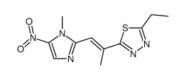 2-Ethyl-5-[(E)-1-methyl-2-(1-methyl-5-nitro-1H-imidazol-2-yl)-vinyl]-[1,3,4]thiadiazole Structure