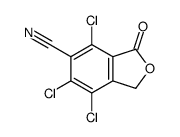 4,6,7-trichloro-3-oxo-1H-2-benzofuran-5-carbonitrile结构式