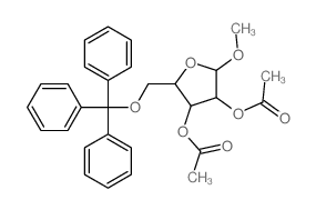 b-D-Xylofuranoside, methyl 5-O-(triphenylmethyl)-, diacetate(9CI)结构式