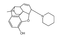 7,8-Didehydro-4,5α-epoxy-17-methyl-6α-piperidinomorphinan-3-ol结构式