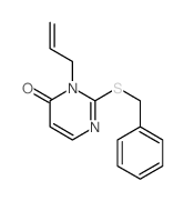 4(3H)-Pyrimidinone,2-[(phenylmethyl)thio]-3-(2-propen-1-yl)-结构式