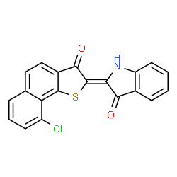 2-(9-Chloro-3-oxonaphtho[1,2-b]thiophen-2(3H)-ylidene)-1H-indol-3(2H)-one结构式