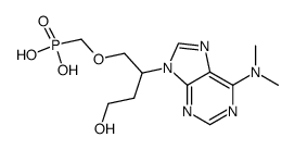 {2-[6-(dimethylamino)-9H-purin-9-yl]-4-hydroxybutoxy}methylphosphonic acid结构式