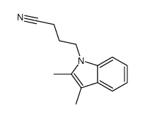 4-(2,3-dimethylindol-1-yl)butanenitrile结构式