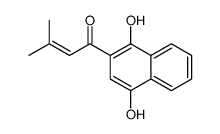 1-(1,4-dihydroxynaphthalen-2-yl)-3-methylbut-2-en-1-one结构式