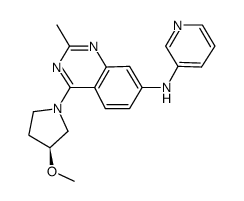 (S)-[4-(3-Methoxy-pyrrolidin-1-yl)-2-methyl-quinazolin-7-yl]-pyridin-3-yl-amine结构式