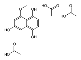 acetic acid,8-methoxynaphthalene-1,4,6-triol Structure