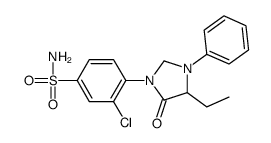 3-chloro-4-(4-ethyl-5-oxo-3-phenylimidazolidin-1-yl)benzenesulfonamide Structure