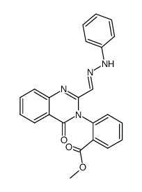 2-[4-oxo-2-(phenylhydrazono-methyl)-4H-quinazolin-3-yl]-benzoic acid methyl ester Structure