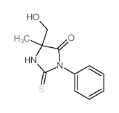 4-Imidazolidinone, 5- (hydroxymethyl)-5-methyl-3-phenyl-2-thioxo-结构式