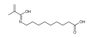 9-(2-methylprop-2-enoylamino)nonanoic acid结构式