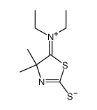 (4,4-dimethyl-2-thioxo-thiazolidin-5-ylidene)-diethyl-ammonium betaine Structure
