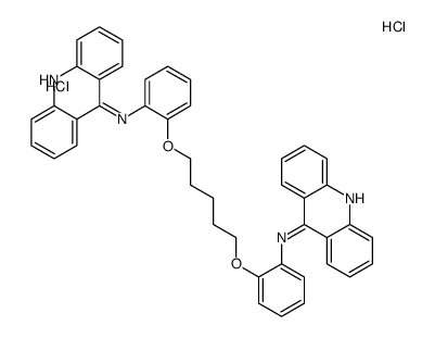 acridin-9-yl-[2-[5-[2-(acridin-9-ylazaniumyl)phenoxy]pentoxy]phenyl]azanium,dichloride结构式