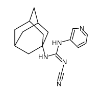 2-(1-adamantyl)-1-cyano-3-pyridin-3-ylguanidine结构式