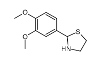 2-(3,4-dimethoxyphenyl)-1,3-thiazolidine结构式