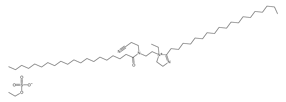 1-[2-[(2-cyanoethyl)(1-oxoicosyl)amino]ethyl]-1-ethyl-4,5-dihydro-2-nonadecyl-1H-imidazolium ethyl sulphate结构式