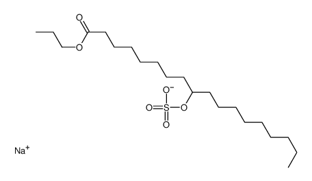 sodium 1-propyl 9(or 10)-(sulphooxy)octadecanoate Structure