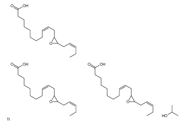 tris[11-[2-(pent-2-en-1-yl)oxiranyl]undec-9-enoato-O1](propan-2-olato)titanium结构式