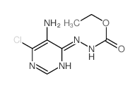ethyl N-[(5-amino-6-chloro-pyrimidin-4-yl)amino]carbamate Structure