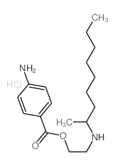 Ethanol,2-[(1-methyloctyl)amino]-, 1-(4-aminobenzoate), hydrochloride (1:1) Structure