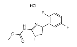 [4-(2,5-Difluoro-phenyl)-4,5-dihydro-1H-imidazol-2-yl]-carbamic acid methyl ester; hydrochloride Structure