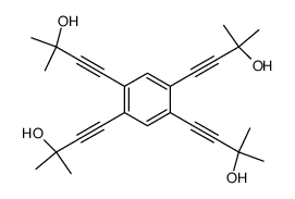 4,4',4'',4'''-(benzene-1,2,4,5-tetrayl)tetrakis(2-methylbut-3-yn-2-ol) Structure