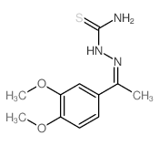 [1-(3,4-dimethoxyphenyl)ethylideneamino]thiourea Structure