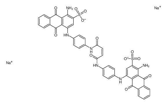 disodium 4,4'-[(1,4-dioxo-2-butene-1,4-diyl)bis(imino-4,1-phenyleneimino)]bis[1-amino-9,10-dihydro-9,10-dioxoanthracene-2-sulphonate]结构式