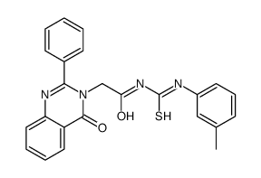 1-((4-Oxo-2-phenyl-3,4-dihydro-3-quinazolinyl)acetyl)-3-(m-tolyl)-2-th iourea picture