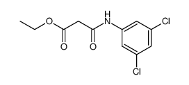 ethyl 2-(3,5-dichlorophenylaminocarbonyl)acetate结构式