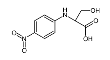 (2S)-3-hydroxy-2-[(4-nitrophenyl)amino]propanoic acid结构式