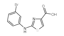 2-(3-溴苯氨基)噻唑-4-羧酸结构式