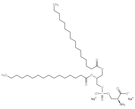 1,2-dipalmitoyl-sn-glycero-3-phospho-l-serine, sodium salt结构式