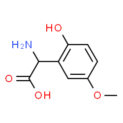 Benzeneacetic acid, alpha-amino-2-hydroxy-5-methoxy- (9CI)结构式