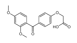 2-[4-(2,4-dimethoxybenzoyl)phenoxy]acetic acid Structure