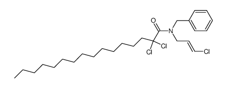 N-benzyl-N-(3-chloro-2-propenyl)-2,2-dichlorohexadecanamide结构式