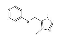 4-[(5-methyl-1H-imidazol-4-yl)methylsulfanyl]pyridine结构式