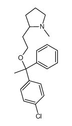 Pyrrolidine, 2-[2-[(p-chloro-α-methyl-α-phenylbenzyl)oxy]ethyl]-1-methyl- (7CI, 8CI) structure