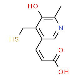 2-Propenoicacid,3-[5-hydroxy-4-(mercaptomethyl)-6-methyl-3-pyridinyl]-(9CI) structure