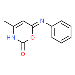 2H-1,3-Oxazin-2-one,3,6-dihydro-4-methyl-6-(phenylimino)-(8CI) Structure